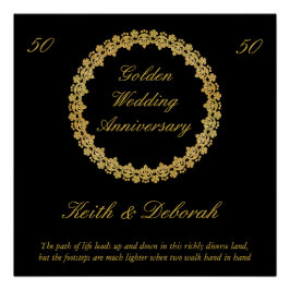 Goldene Hochzeit zum Jubiläum Poster