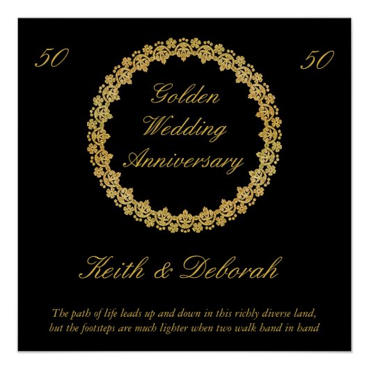 Goldene Hochzeit zum Jubiläum Poster (Vorderseite)