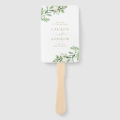 Goldene Hochzeiten für Grüne und Weiße Blume Fächer (Vorderseite)