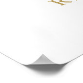 Goldene Hochzeiten und Begrüßung mit Begrüßungszei Poster (Ecke)