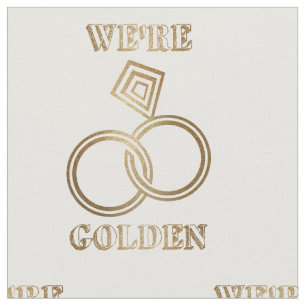 Goldene Hochzeiten zum Jubiläum Romantische Golden Stoff