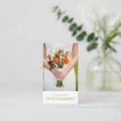Goldene Hochzeitfotografie Visitenkarte (Stehend Vorderseite)
