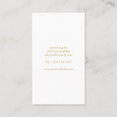 Goldene Hochzeitfotografie Visitenkarte (Rückseite)