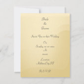 Goldene Hochzeits-Einladung Einladung (Rückseite)