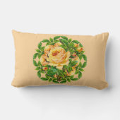 Goldene Hochzeits-Jahrestags-Rosethrow-Kissen Lendenkissen (Rückseite)