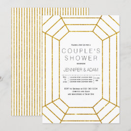Goldene Hochzeitsdusche Einladung