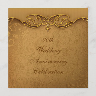 Goldene Hochzeitseinladung Einladung