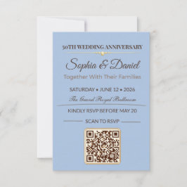 Goldene Hochzeitseinladung | Elegante Liebesgala RSVP Karte