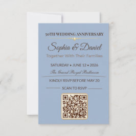Goldene Hochzeitseinladung | Elegante Liebesgala RSVP Karte