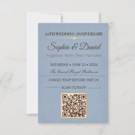 Goldene Hochzeitseinladung | Elegante Liebesgala RSVP Karte