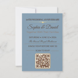 Goldene Hochzeitseinladung | Elegante Liebesgala RSVP Karte