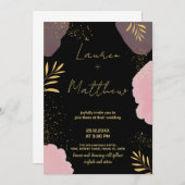 Goldene Hochzeitseinladungen Einladung (Vorne/Hinten)