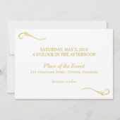 Goldene Hochzeitseinladungen mit UAWG wedding Set Einladung (Rückseite)