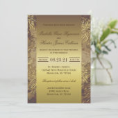 Goldene Hochzeitsfeuerwerke Einladung (Stehend Vorderseite)