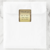 Goldene Hochzeitsfeuerwerke Quadratischer Aufkleber (Tasche)