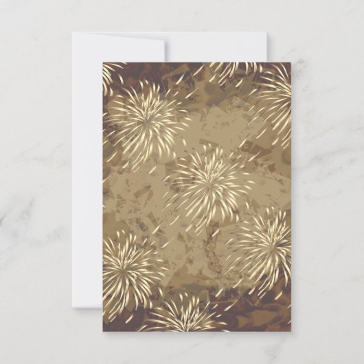 Goldene Hochzeitsfeuerwerke Save The Date (Rückseite)