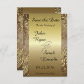 Goldene Hochzeitsfeuerwerke Save The Date (Vorne/Hinten)