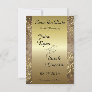 Goldene Hochzeitsfeuerwerke Save The Date