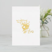 Goldene Hochzeitsglocken Einladung (Stehend vorne)