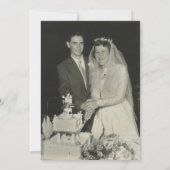 Goldene Hochzeitsgrarde zum 50. Foto Einladung (Rückseite)