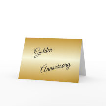 Goldene Hochzeitskarte