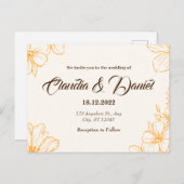 Goldene Hochzeitskarte Postkarte (Vorne/Hinten)