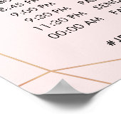 Goldene Hochzeitsplanung für geometrische Rose Poster (Ecke)