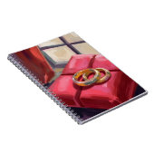 Goldene Hochzeitsringe Wasserfarbe Notizblock (Rechte Seite)