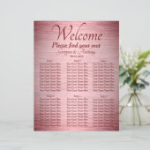 Goldene Hochzeitstabelle für Burgunder Rose (Stehend Vorderseite)