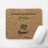 Goldene Hochzeitstag-Mausunterlage Mousepad (Mit Mouse)