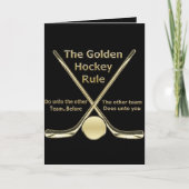 Goldene Hockey-Regelkarte Karte (Vorderseite)