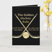 Goldene Hockey-Regelkarte Karte (Gelbe Blume)