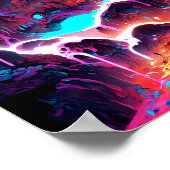 Goldene Höhle - Neon Tinustration Poster (Ecke)