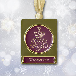 Goldene Holiday Tree Banner-Ornament Gold