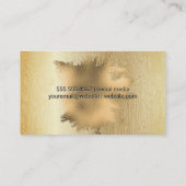 Goldene Holzkörnerlinie | Goldfolie | Lashes Terminkarte (Rückseite)