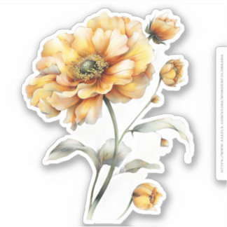 Goldene Honig Fee Welt – 04 Blumen tragend Sti Aufkleber