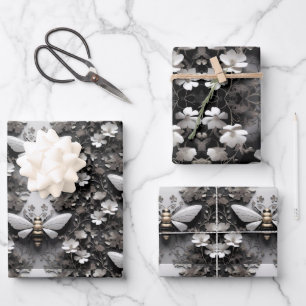 Goldene Honigbiene auf der Leinwand Geschenkpapier Set
