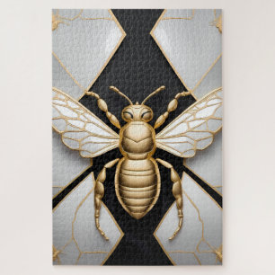 Goldene Honigbiene auf der Leinwand Puzzle