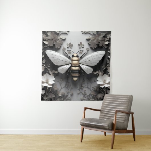 Goldene Honigbiene auf der Leinwand Wandteppich (Beispiel)