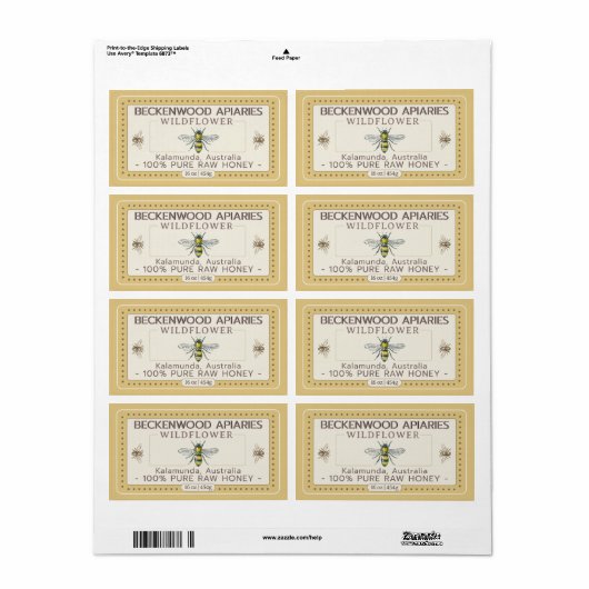 Goldene Honigbiene-Gütesiegel Goldenrod Border (Vorne)