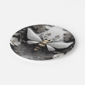 Goldene Honigbiene Kunst Pappteller (Schrägansicht)