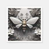 Goldene Honigbiene Kunst Serviette (Vorderseite)