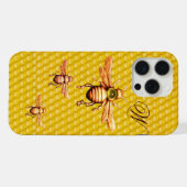 GOLDENE HONIGBIENEN MONOGRAMM iPhone HÜLLE (Rückseite (Horizontal))