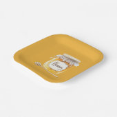Goldene Honigglas-Nahrung Pappteller (Gewinkelt)