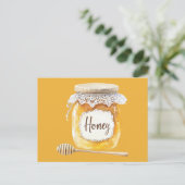 Goldene Honigglas-Nahrung Postkarte (Stehend Vorderseite)