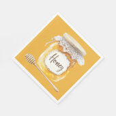 Goldene Honigglas-Nahrung Serviette (Ecke)
