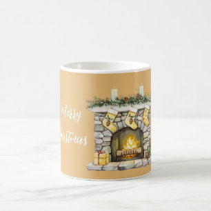Goldene Honigkerze leuchtet hell Kaffeetasse