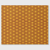 Goldene Honigwabe Geschenkpapier (Flach)