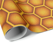 Goldene Honigwabe Geschenkpapier (Rolleneckpunkt)