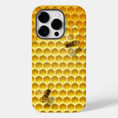 Goldene Honigwabe mit Bienen individuell anpassbar Case-Mate iPhone Hülle (Rückseite)